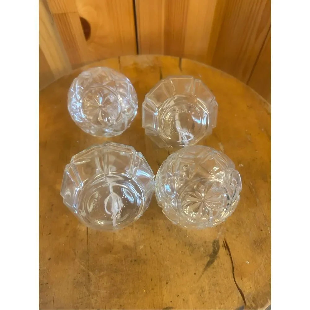 4 Vintage Glass Wick Oil Candles made in Austria (5710)